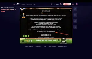 The Dog House Megaways RTP 94.55% at 21bit24 — game rules screen