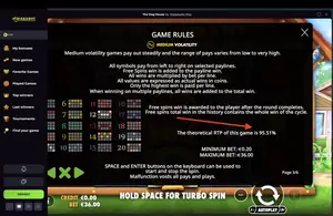 The Dog House RTP 95.51% at Drakaris — game rules screen