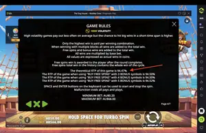 The Dog House Muttley Crew RTP 94.47% at MateSlots — game rules screen