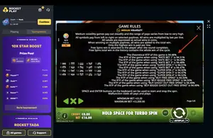 The Big Dog House RTP 94.48% at RocketPlay — game rules screen