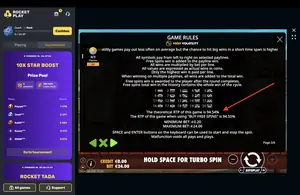 The Dog House Dog or Alive RTP 94.54% at RocketPlay — game rules screen