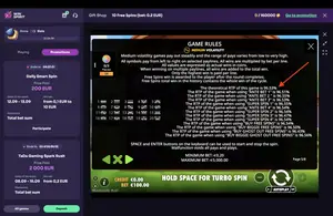 The Big Dog House RTP 96.53% at WinSpirit — game rules screen