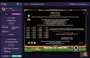 The Dog House RTP 96.51% at WinSpirit — game rules screen